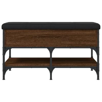 Schoenenbank 82x42x45 cm bewerkt hout bruineikenkleurig