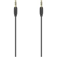 Hama Audiokabel, 3,5mm jack - 3,5mm jack, stereo, verguld, ultradun, 1,5 m Mini jack kabel Zwart - thumbnail