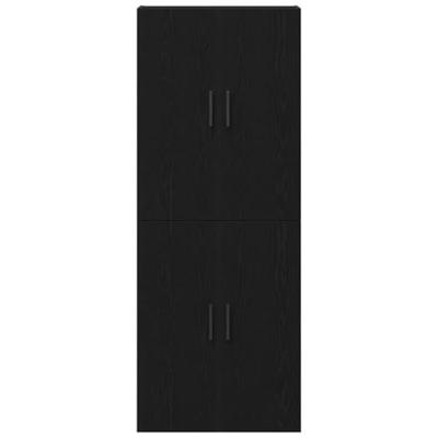 Wandkast 2 pcs Zwart eiken 69.5 x 34 x 90 cm Bewerkt hout