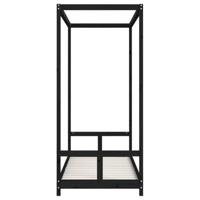 Kinderbedframe 80x200 cm massief grenenhout zwart - thumbnail