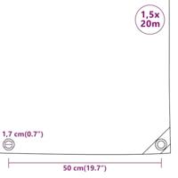 Zeildoek 650 g/m 1,5x20 m Zwart - thumbnail
