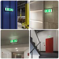 Salus LED Noodverlichting met accu - Autotest - wand-/plafondmontage - 3 Watt 6500K - IP65 Waterdicht - Incl. pictogram met vluchtwegaanduiding - thumbnail