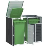 VidaXL Containerberging voor 2 containers 144x81x113cm staal antraciet - thumbnail