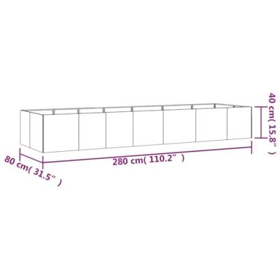 VidaXL Plantenbak verhoogd 280x80x40 cm cortenstaal