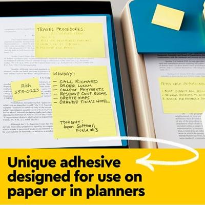 Post-it Notes, ft 101 x 101 mm, geel, gelijnd, blok van 300 vel