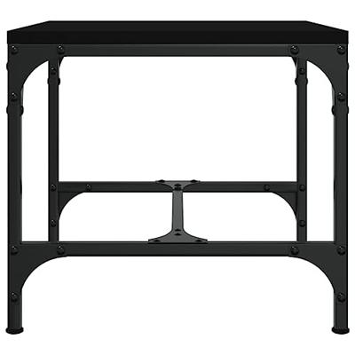 Bijzettafels 2 st 40x40x35 cm bewerkt hout zwart
