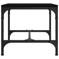 Bijzettafels 2 st 40x40x35 cm bewerkt hout zwart - thumbnail