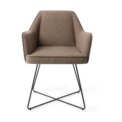 Jesper Home Eetkamerstoel 'Tome' Cross Black, kleur Idaho Potato