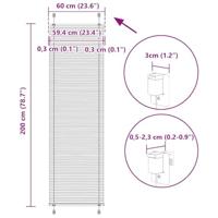 Pliss rolgordijn 60x200 cm stofbreedte 59,4 cm polyester crme - thumbnail