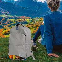 Rugzak Oxford 12 vakken grijs - thumbnail