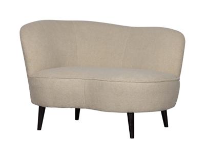 WOOOD Lounge Fauteuil 'Sara' Links, Teddy, kleur Off White