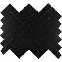 Zelfklevend Mozaïek Visgraat Zwart - thumbnail