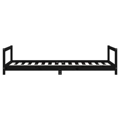 Kinderbedframe 90x190 cm massief grenenhout zwart Kinderbedframe 90x190 cm massief grenenhout zwart