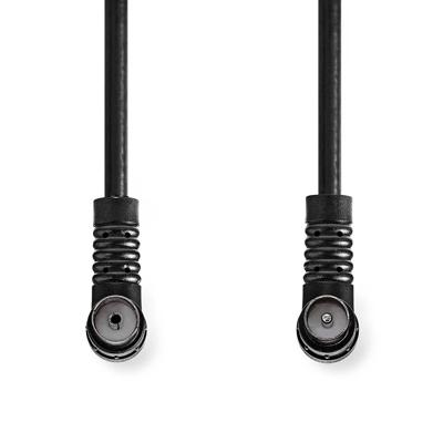 Nedis Coaxkabel | IEC (Coax) Male | IEC (Coax) Female | Vernikkeld | 120 dB | 75 Ohm | Viervoudig Afgeschermd | 1.50 m | Rond | PVC | Zwart | Label - Nedis Coaxkabel | IEC (Coax) Male | IEC (Coax) Female | Vernikkeld | 120 dB | 75 Ohm | Viervoudig Afgeschermd | 1.50 m | Rond | PVC | Zwart | Label -