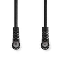 Coaxkabel | IEC (Coax) Male | IEC (Coax) Female | Vernikkeld | 120 dB | 75 Ohm | Viervoudig Afgeschermd | 1.50 m | Rond | PVC | Zwart - thumbnail