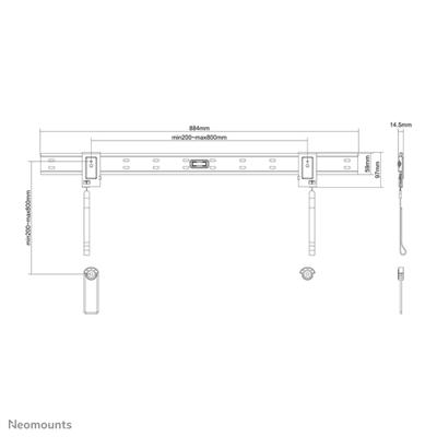 Neomounts PLASMA-W880 muurbeugel