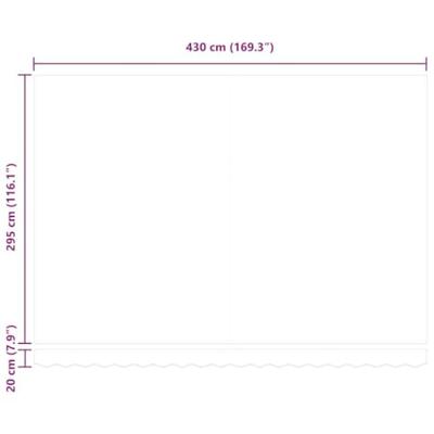 Luifel automatisch uittrekbaar LED 450x300 cm antraciet en wit