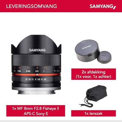 Samyang 8mm F/2.8 Fisheye II Sony E-system zwart