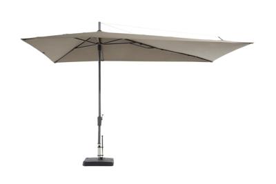 Grote Zweefparasol Asymetrique Windbestendig 360x220 cm Volant Ecru van Madison