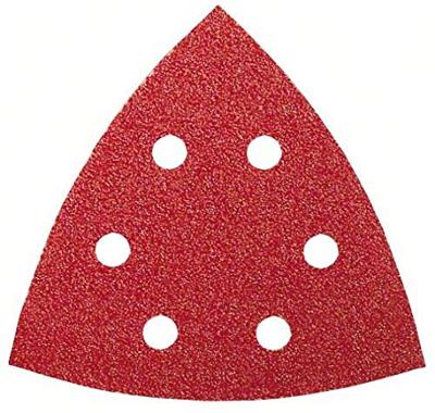 Bosch Accessories 2609256A57 Deltaschuurpapier Met klittenband, Geperforeerd Korrelgrootte (num) 80 Hoekmaat 105 mm 5 stuk(s)