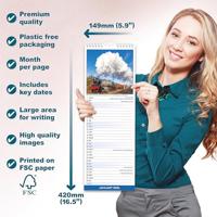 Steam Trains Kalender 2026 Slimline - thumbnail
