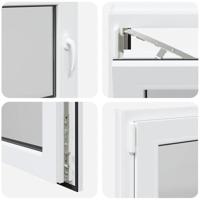 Kelderraam "RISOR" draaikiep-draai-/kantelraam DIN links wit - thumbnail