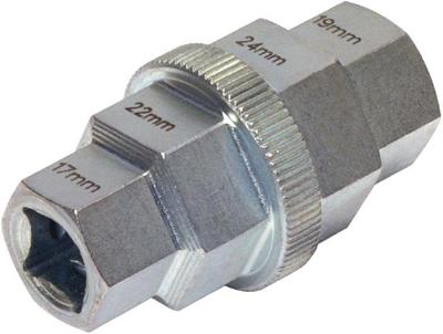 Bikeservice steeksleutel inzetstuk stkschlein wheel axle bst 6knt 17/19/22/24mm