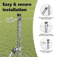 VidaXL Afrasteringspaal zilver 25 x 1,2 m (25 mm gaas) staal - thumbnail