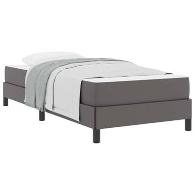 Bed met matras Grijs 90 x 190 cm Kunstleer
