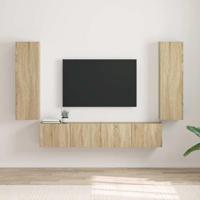 TV Wandkast 2 pcs Sonoma 30 x 31 x 100 cm Bewerkt hout - thumbnail