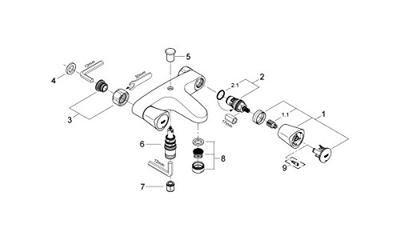Grohe Costa S Badkraan Met Omstel Chroom