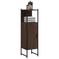 Badkamerkast 33x33x120,5 cm bewerkt hout bruin eikenkleurig - thumbnail