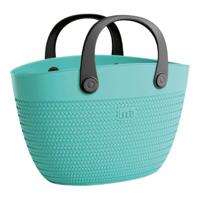 Linda Bag Beach 50x41 cm Turquoise/Zwart - thumbnail