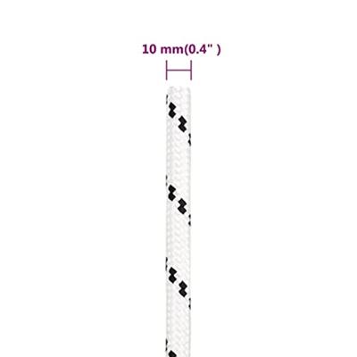 Boottouw gevlochten 10 mmx25 m polyester wit