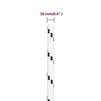 Boottouw gevlochten 10 mmx25 m polyester wit - thumbnail