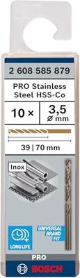 Bosch Accessoires Metaalboren HSS-Co, Standard 3,5 x 39 x 70 mm 10st - 2608585879 Bosch Accessoires Metaalboren HSS-Co, Standard 3,5 x 39 x 70 mm 10st - 2608585879