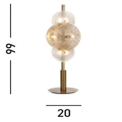 Searchlight Gouden tafellampWagon Wheel 66cm hoog - EU88211-6BZ