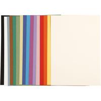 Creativ Company Frans karton, a4, vel 210x297 mm, 160 gr, diverse kleuren, 16 div vellen/ 1 doos - thumbnail