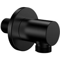 Wiesbaden Wandaansluitbocht - Rond - 1/2 Inch - Mat Zwart - thumbnail