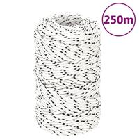 VidaXL Boottouw gevlochten 2 mm x 250 m polyester wit - thumbnail