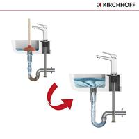 Kirchhoff Uitloopreiniger met houten handvat, Ø 140 mm - 99908200 - thumbnail