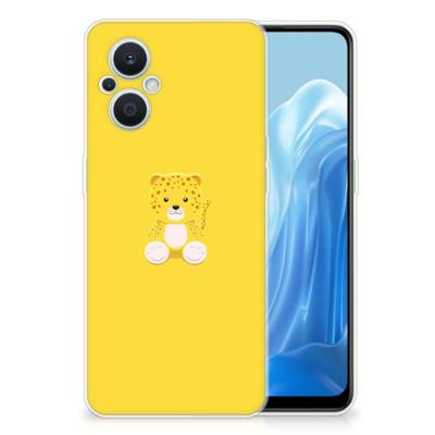 OPPO Reno8 Lite Telefoonhoesje met Naam Baby Leopard OPPO Reno8 Lite Telefoonhoesje met Naam Baby Leopard