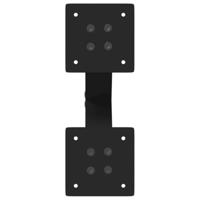 Salontafelpoten 2 st X-vormig 38x(42-43) cm staal zwart - thumbnail