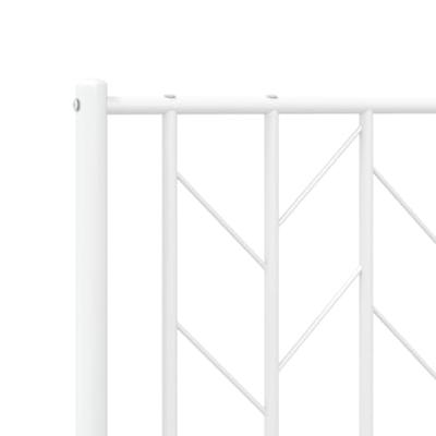 Bedframe met hoofd- en voeteneinde metaal wit 120x200 cm - thumbnail