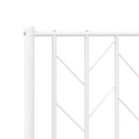 Bedframe met hoofd- en voeteneindemetaal wit 140x190 cm - thumbnail