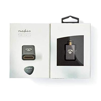 Nedis HDMI-Adapter | HDMI Male / HDMI Micro-Connector | HDMI Female / HDMI Output | 1 stuks - CVTB34907GY CVTB34907GY