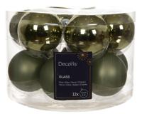Kerstbal glas d5 cm rosemarijn 12st Decoris - Decoris - thumbnail