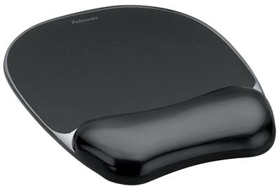 Fellowes Crystals Gel muismat met polssteun, zwart Fellowes Crystals Gel muismat met polssteun, zwart