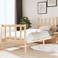 Bedframe massief hout 75x190 cm - thumbnail