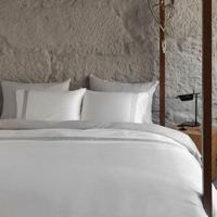 Dommelin Dommelin Dekbedovertrek Listra Satijn 300TC Wit-Zilver 140x200/220 cm - thumbnail